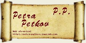 Petra Petkov vizit kartica